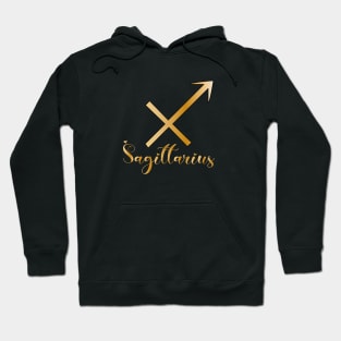 Sagittarius Zodiac Sign golden Hoodie